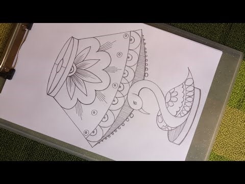 How To Draw Table Lamp | Table Lamp Design Drawing For Elementary &Intermediate Exam |