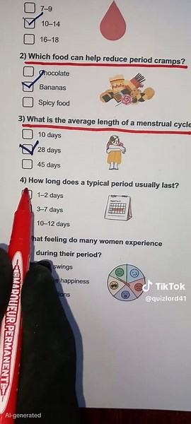 Girl Quiz - Only a girl can get 5/5 #girl#quiztime#quiz#LearnOnTikTok