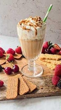 Gingerbread-flavored iced latte