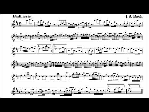 Flute Play-along - Bach - Badinage - from Orchestral Suite No.2 in B minor BWV 1067