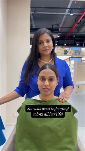 Dr.Meghana M | Image Consultant | Stylist on Instagram: "Ever notice how some colours light up your face… and some don’t? It’s not the colour itself. It’s how it reacts with your skin. The wrong ones can make you look dull, tired, or grey even on a good day. Your skin has its own tone and depth, and colours either support it or fight it. When you wear your colours, you don’t need extra makeup — your face does the work. That’s the power of personal colour analysis ✨ (personal color analysis, unde