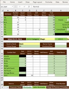 Palladium Fantasy RPG® Interactive Character Sheet - Palladium Books | Palladium Fantasy | DriveThruRPG