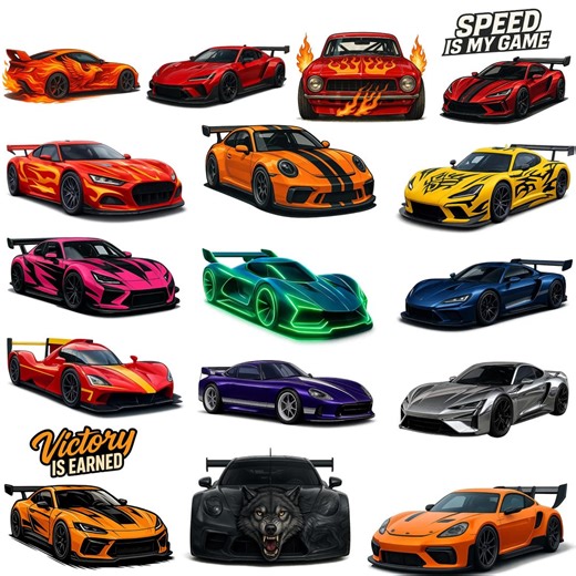 Classic Race Cars Png Clipart Bundle – SVG and PNG, Racing & Car Stickers, Transparent Designs - Etsy Canada