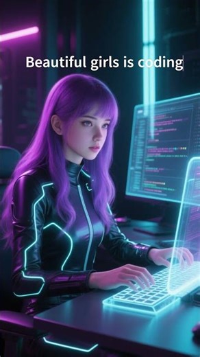 Beautiful girls is coding