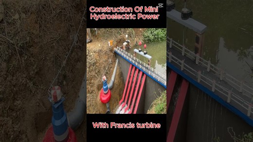 Construction of mini hydroelectric power with Francis turbine