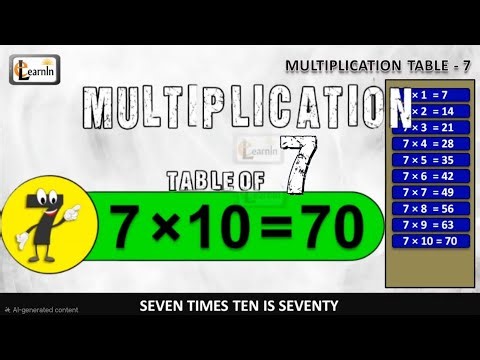 Seven table | 7 Table song | Seven times table | Multiplication tables for children | elearnin