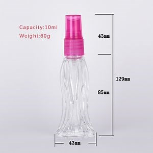 [Hot Item] 10ml Empty Fish-Tail Shape Frosted Blue Glass Spray Perfume Bottle