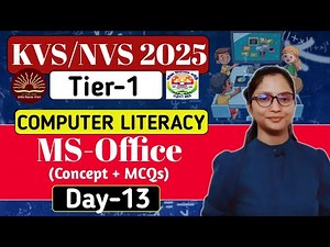 KVS-NVS Tier-1 Computer Preparation 2025 | KVS-NVS Tier-1 Computer Literacy : MS-Office | KVS 2025 |