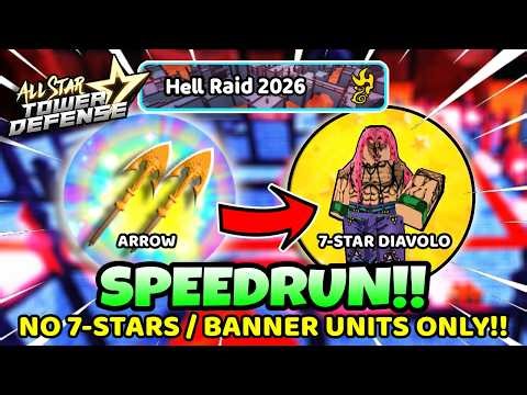 SOLO SPEEDRUN Hell Raid (No 7-Stars!) | OG All Star Tower Defense Roblox | OG ASTD
