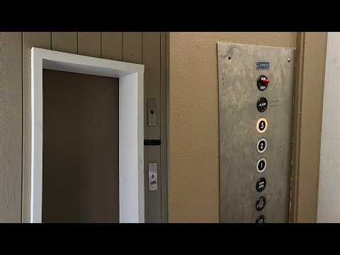 COOL 1972 Dover Black Button Hydraulic Elevator @ Wildwood Manor Apartments, Sunnyvale, CA