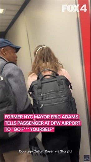 Former NYC mayor Eric Adams tell DFW Airport passenger to "go f*** yourself" #dfw #ericadams