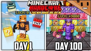 I Survived 100 Days on ONE LUCKY BLOCK in Hardcore Minecraft… Here's What Happened