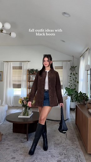 Black Tall Boots Outfit Ideas for Fall