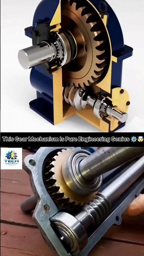 ⚙️ This Gear Mechanism Is Pure Engineering Genius | Worm Gear & Gearbox Explained #shortsvideo