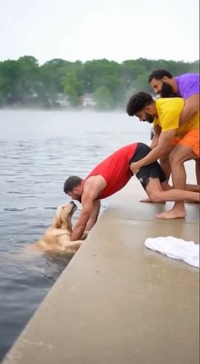 Bro Squad’s Wet Dog Win: Lake Lift Legends! 👬🐕‍🦺🌊