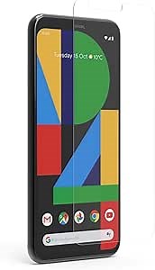 PureGear Google Pixel 4 XL HD Tempered Glass Screen Protector w/Self Alignment Installation Tray, Touch Sensitive, Case Friendly, Scratch Resistant With Anti-fingerprint Coating, Lifetime Replacement