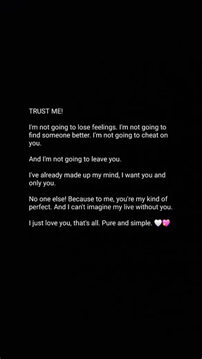 9.9K views · 312 reactions | I just love you, that's all. Pure and simple.  Trust me! quotes and relationship promises | Love Poems And Messages | Facebook