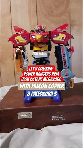 let's combine: Power rangers rpm High octane Megazord with Falcon copter & Paleozord 3 #megazord