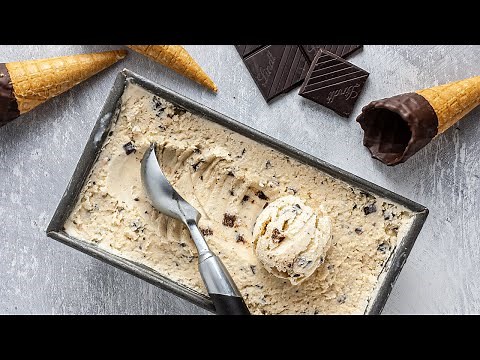 Sugar-Free Chocolate Chip Ice Cream {No Ice Cream Machine} - Foodaciously