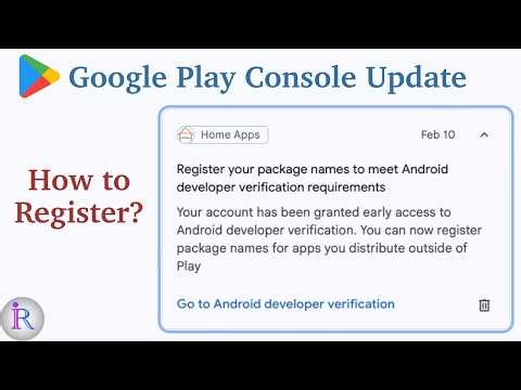 Register your package names to meet Android Developer Verification Requirements.