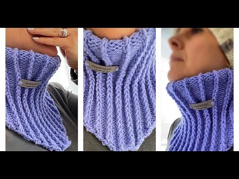 How to Knit a Foldable Neck Warmer | Step-by-Step Tutorial (Long Version)