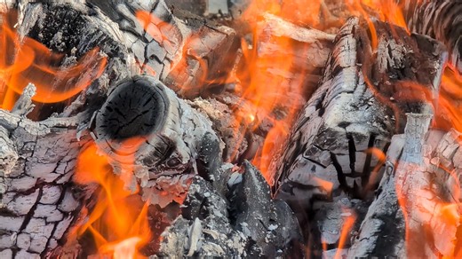 Fire, Pit, Logs. Free Stock Video