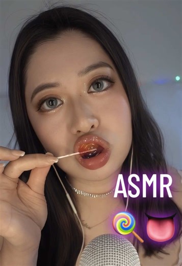 ASMR Rainbow lollipop #asmr #asmrsounds #asmrvideo #lollipop #eatingasmr