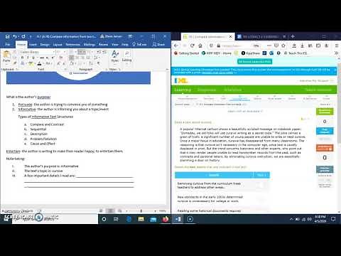 4/16 Compare information from two texts (UTD)