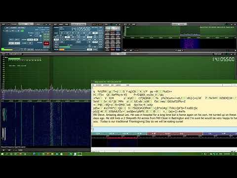 Olivia 32 1K digital mode on the 20 meter amateur radio band FLDIGI software