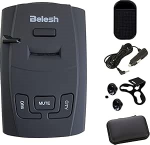 S360 Radar Detector – X/K/Ka Band & Laser Detection, detectable Police Speed Trap Detector for Cars LaserEye and False Alert Filtering (BELESH)