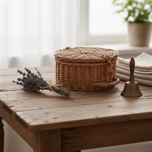 Round Wicker Basket With Lid, Wicker Storage Basket With Lid,small Wicker Basket,round Storage Basket,natural Wicker Basket,round Wicker Bag - Etsy