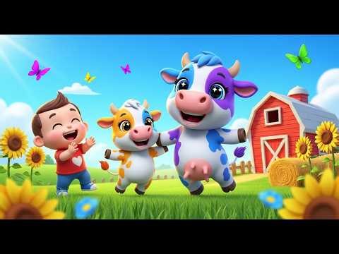 Cow and Baby Calf Song 🐄🐮 | Cute Farm Animal Dance for Kids | Fun Nursery Rhyme Adventure