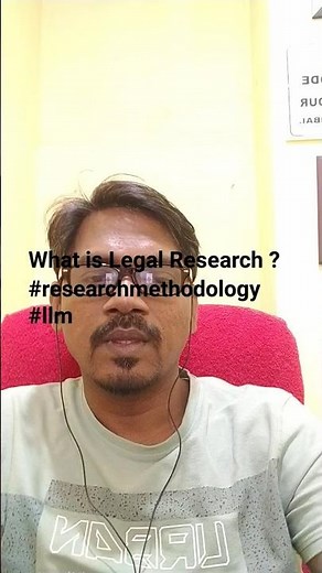 what is legal research? || Research methodology || #llm #legalresearch