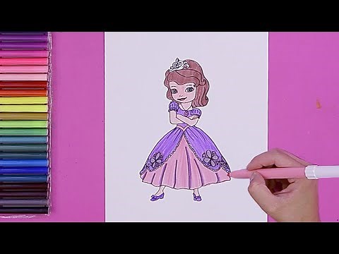 How to draw Princess Sofia (Sofia the First)