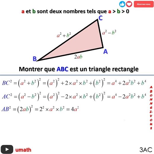 Exercice sur le théorème de Pythagore