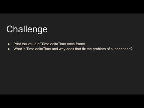 Boot Camp Tutorial 8 Time.deltaTime