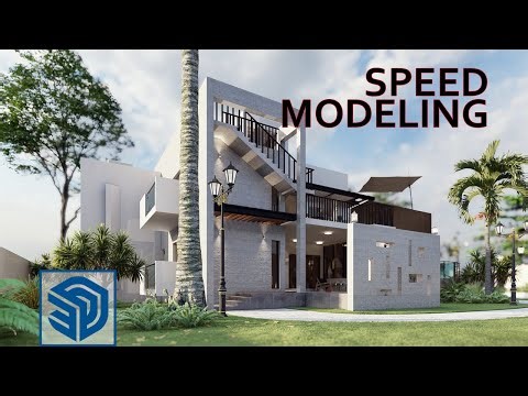 SketchUp - Speed Build - 01 _ Suburban Duplex Residence | SketchUp Tutorial
