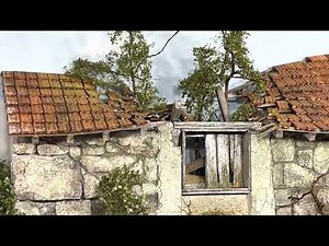 Caution, narrow-gauge railway crossing. A model railway artwork by Marcel Ackle