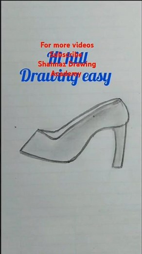 How to draw girl Shoes drawing easy| Heel Shoe drawing Pencil Sketch step by step tutorial #art