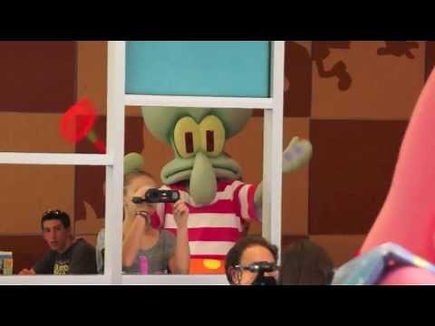 Spongebob Squarepants character breakfast at Nick Hotel - Jellyfishing song and dance