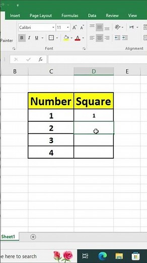 Square a Number in Excel #excel #calculatepercentage #exceltips #exceltech #exceltricks