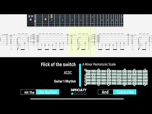 AC/DC - Flick of the switch - Guitar 1 Solo - Guitartabs23