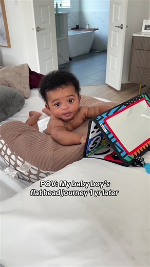 🥺I’m so glad we made the decision to get baby boy a helmet to fix his flat head 😻 This is his journey 1 yr later! 💙 For any moms who have reservations like I did, just do it! ✨I’m sure your child will thank you later 🙌🏾 #babiesoftiktok #babyboy #flathead #boymom