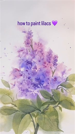 581 reactions · 11 comments | try your hand at painting lilacs with me  lilacs are in reality hundreds of tiny blossoms. the trick is to realize you don't have to paint them all! let the viewer's eye fill in what is not there. #utahwatercolorist #aquarelle #watercolor #watercolourart #utahartist #watercolorpainting #watercolortutorial #foryoupage #paintwithme #satisfying #flowertutorial #watercolorflowers #lilacs #howtopaint #howtowatercolor | Rachel Wiggins | Facebook