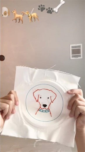Embroidery doggy🐶🐕🦮🐾🦴#dog #embroidery #art