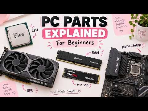 PC Parts Explained for Beginners | CPU, GPU, RAM, SSD, Motherboard & More