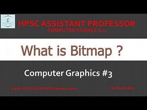 What is Bitmap || Lossless vs Lossy Technique | Computer Graphics| HPSC Assistant Professor CSE 2025