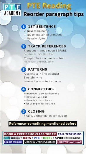 pte reorder paragraph tips