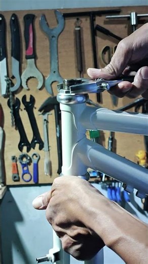 Headset Thread sealed bearing Assembly ✨👌#mtbrestoration #headset #stem #goseneck #installation