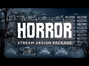 Animated Halloween Horror Twitch Overlay Stream Package for OBS, Streamlabs & StreamElements
